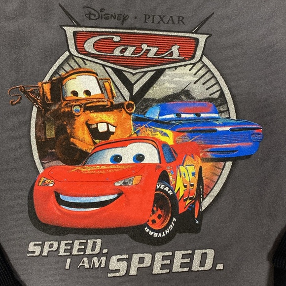 Vintage Disney Pixar cars long sleeve tee tow Mater, lightning McQueen small 6/7 - Picture 2 of 8